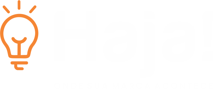 Haja! Onde sua marca acontece - Logotipo em branco